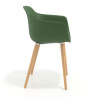 silla nordica verde elisa giratoria madera plastico 3