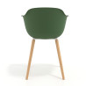 silla nordica verde elisa giratoria madera plastico 4