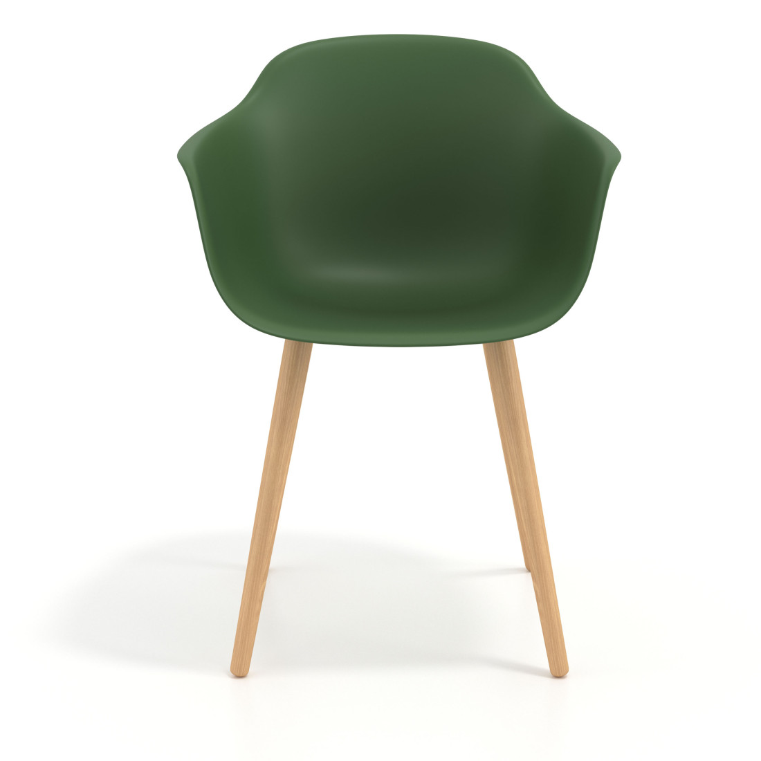 silla nordica verde elisa giratoria madera plastico 6