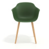 silla nordica verde elisa giratoria madera plastico 6