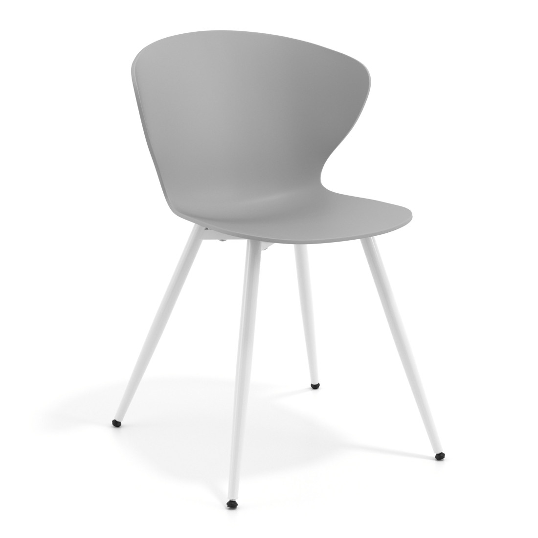 silla confidente gris wendy 4 patas plastico 1