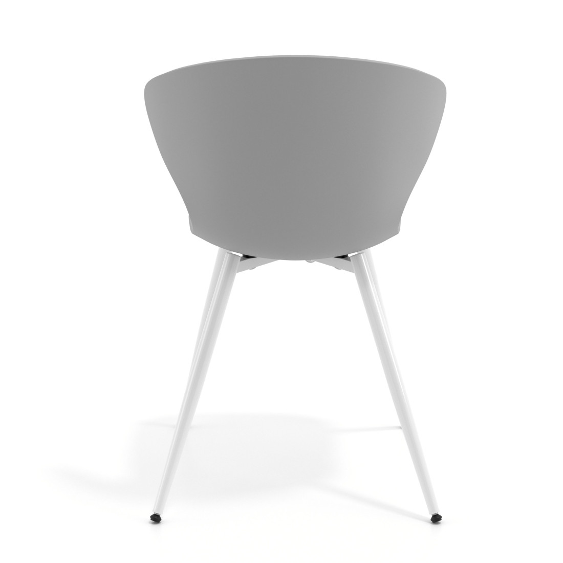 silla confidente gris wendy 4 patas plastico 4