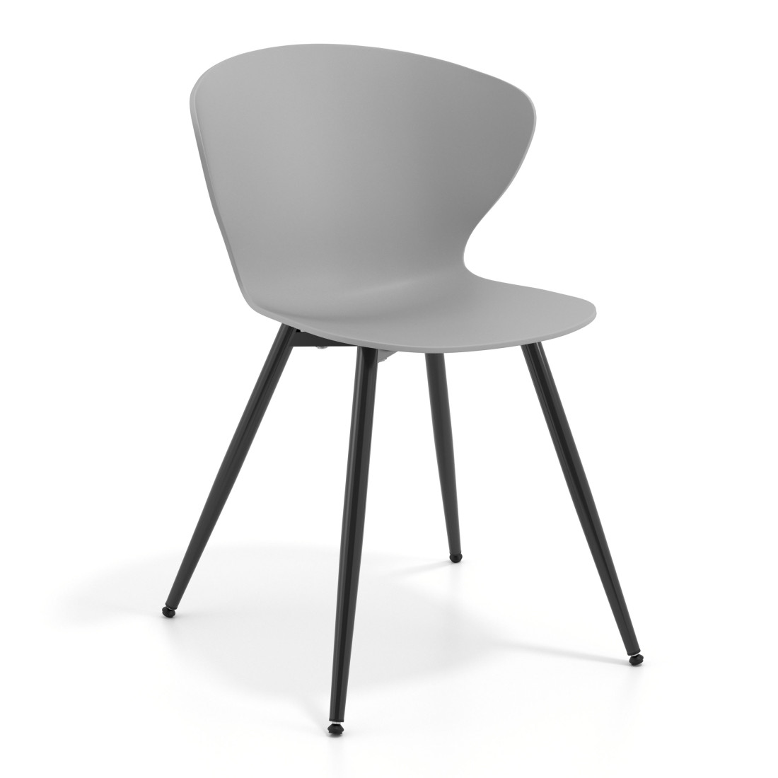 silla confidente gris wendy 4 patas plastico 1