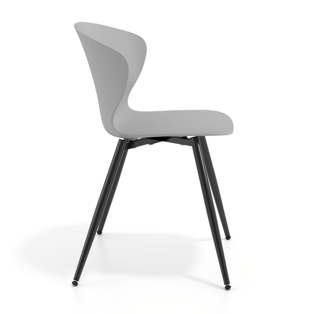 silla confidente gris wendy 4 patas plastico 3
