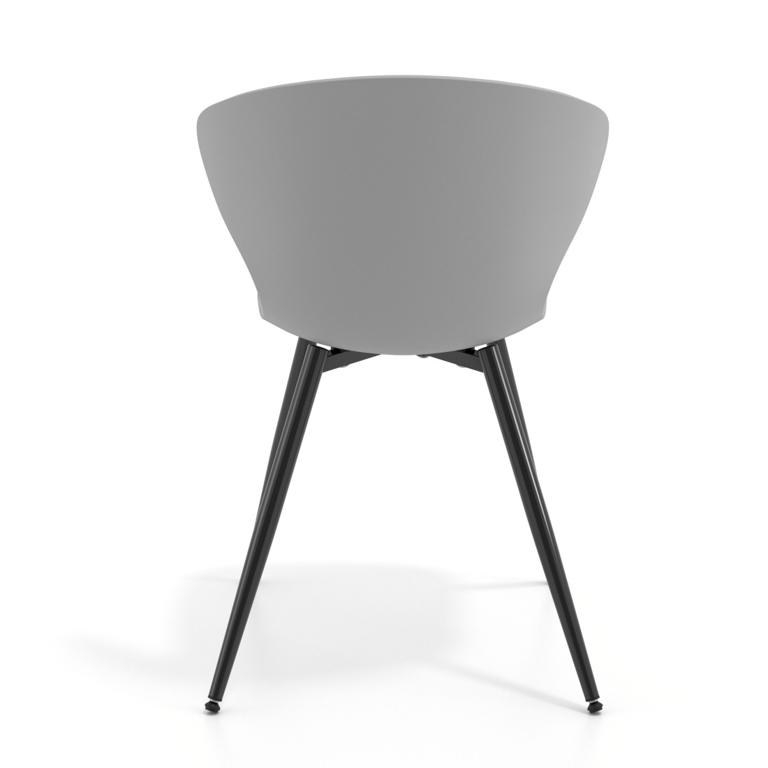 silla confidente gris wendy 4 patas plastico 4