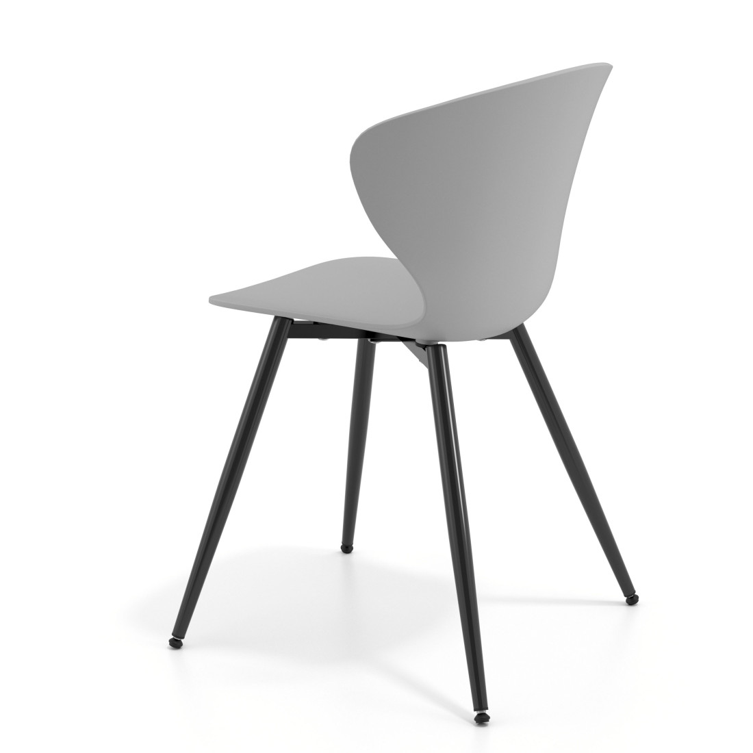 silla confidente gris wendy 4 patas plastico 5