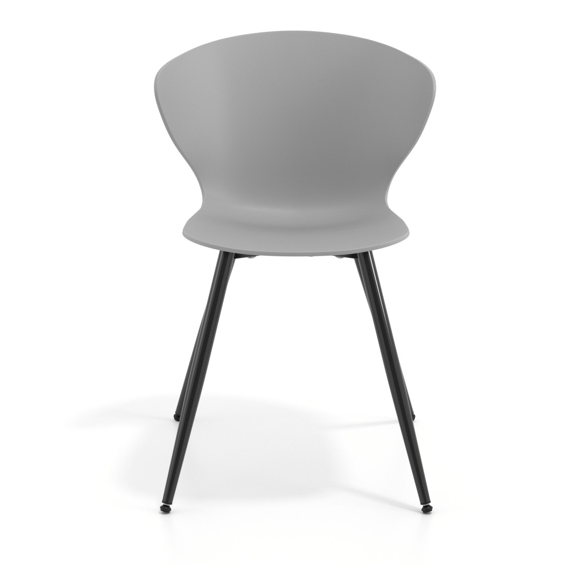 silla confidente gris wendy 4 patas plastico 6