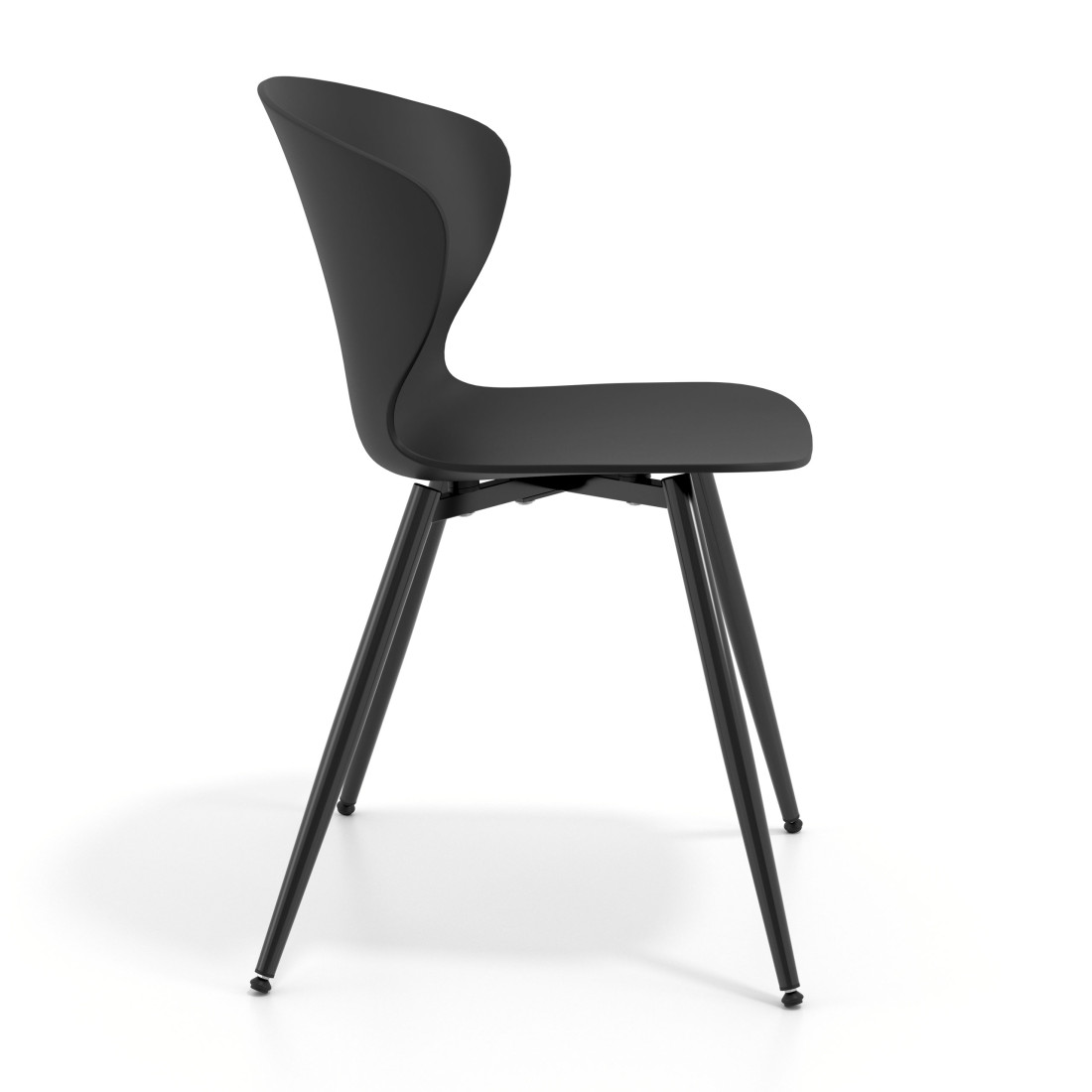 silla confidente negro wendy 4 patas plastico 3