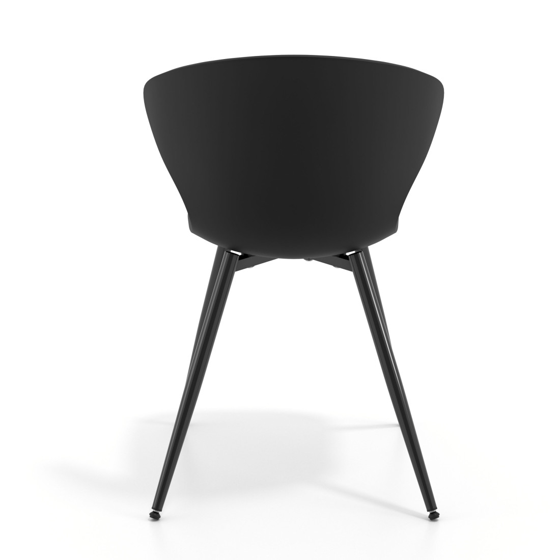 silla confidente negro wendy 4 patas plastico 4