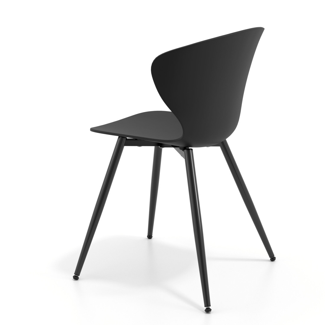 silla confidente negro wendy 4 patas plastico 5