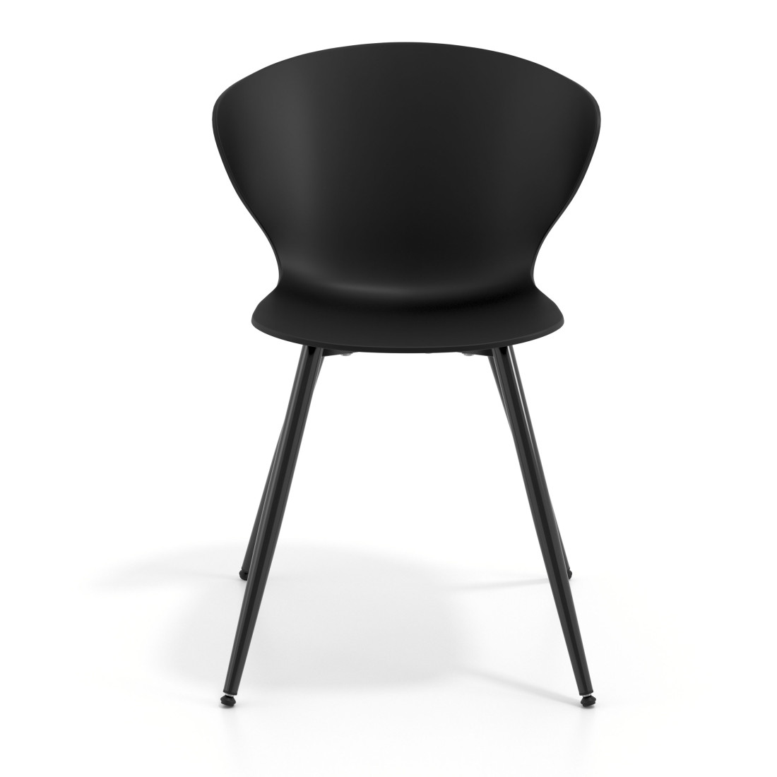 silla confidente negro wendy 4 patas plastico 6