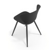 silla confidente negro wendy 4 patas plastico 7