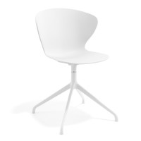 Silla de reuniones Wendy, base piramidal - BLANCO, Blanco