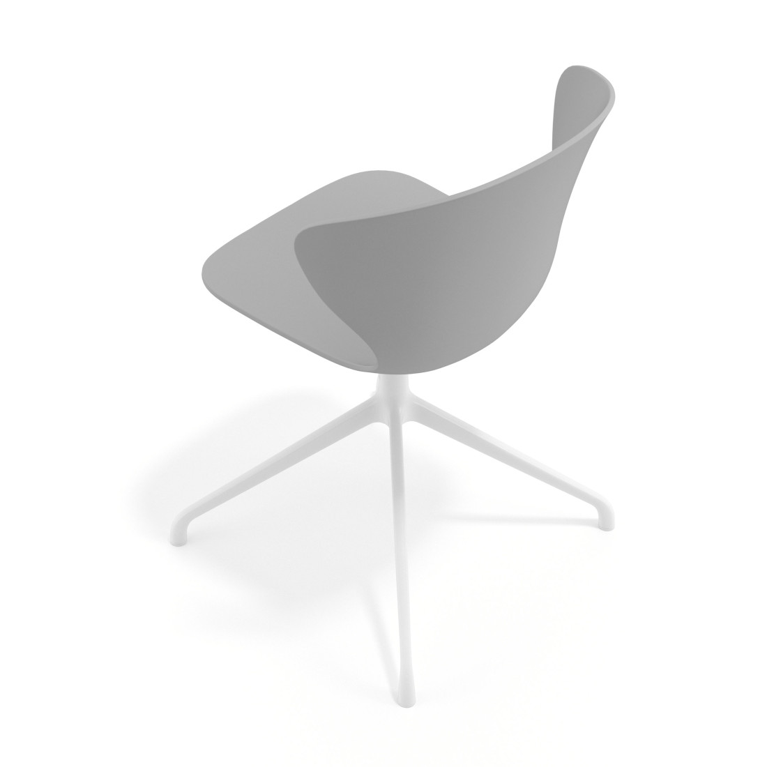 silla de reuniones gris wendy base piramide plastico 6