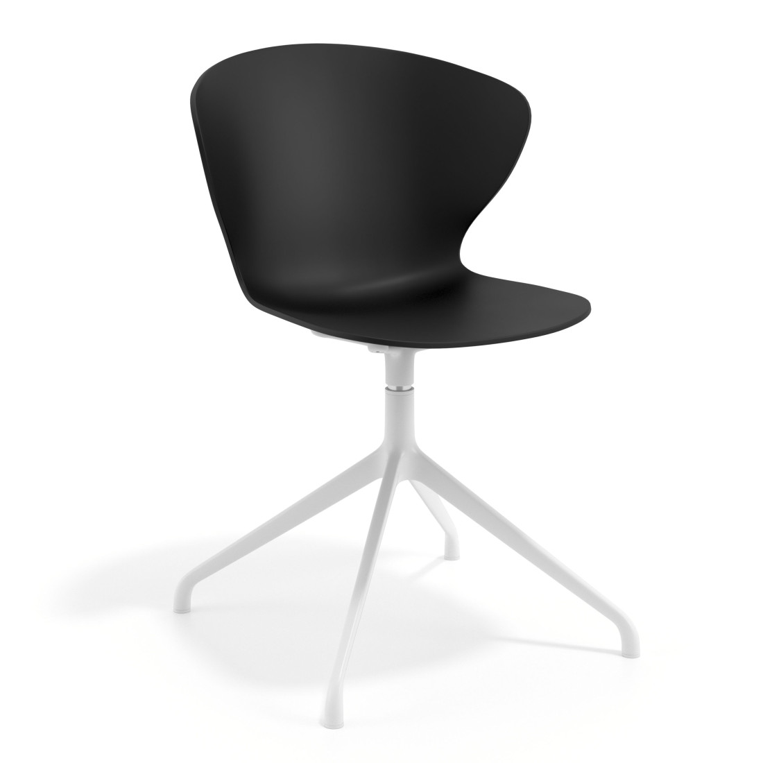 silla de reuniones negro wendy base piramide plastico 1