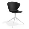 Silla de reuniones Wendy, base piramidal - NEGRO