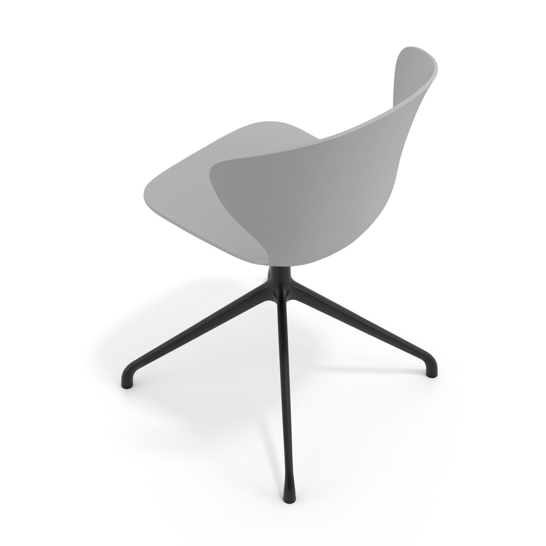 silla de reuniones gris wendy base piramide plastico 7
