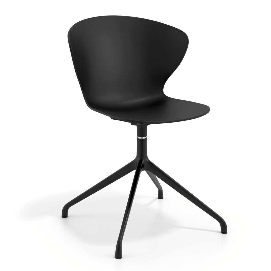 silla de reuniones negro wendy base piramide plastico 1