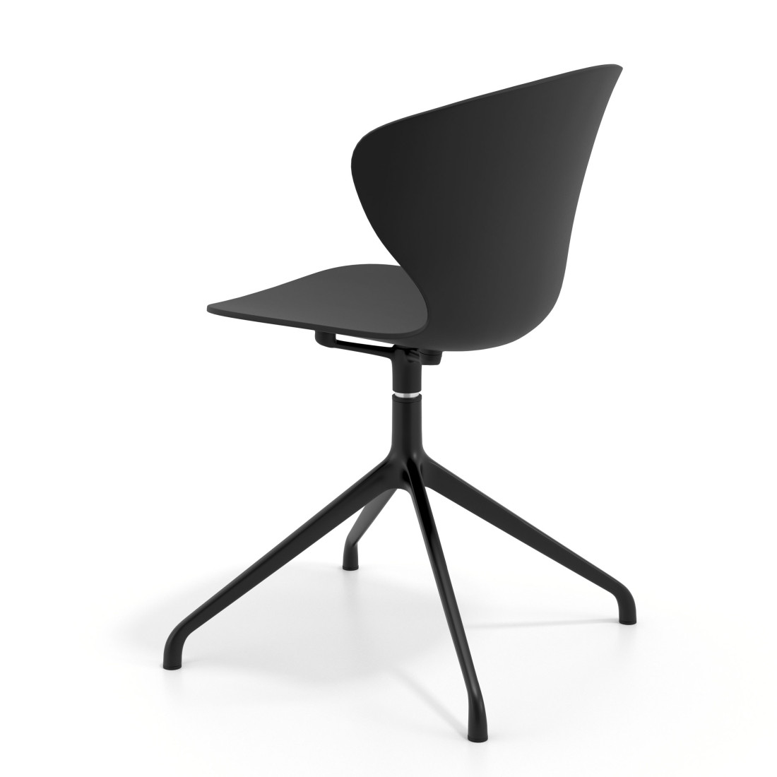 silla de reuniones negro wendy base piramide plastico 5
