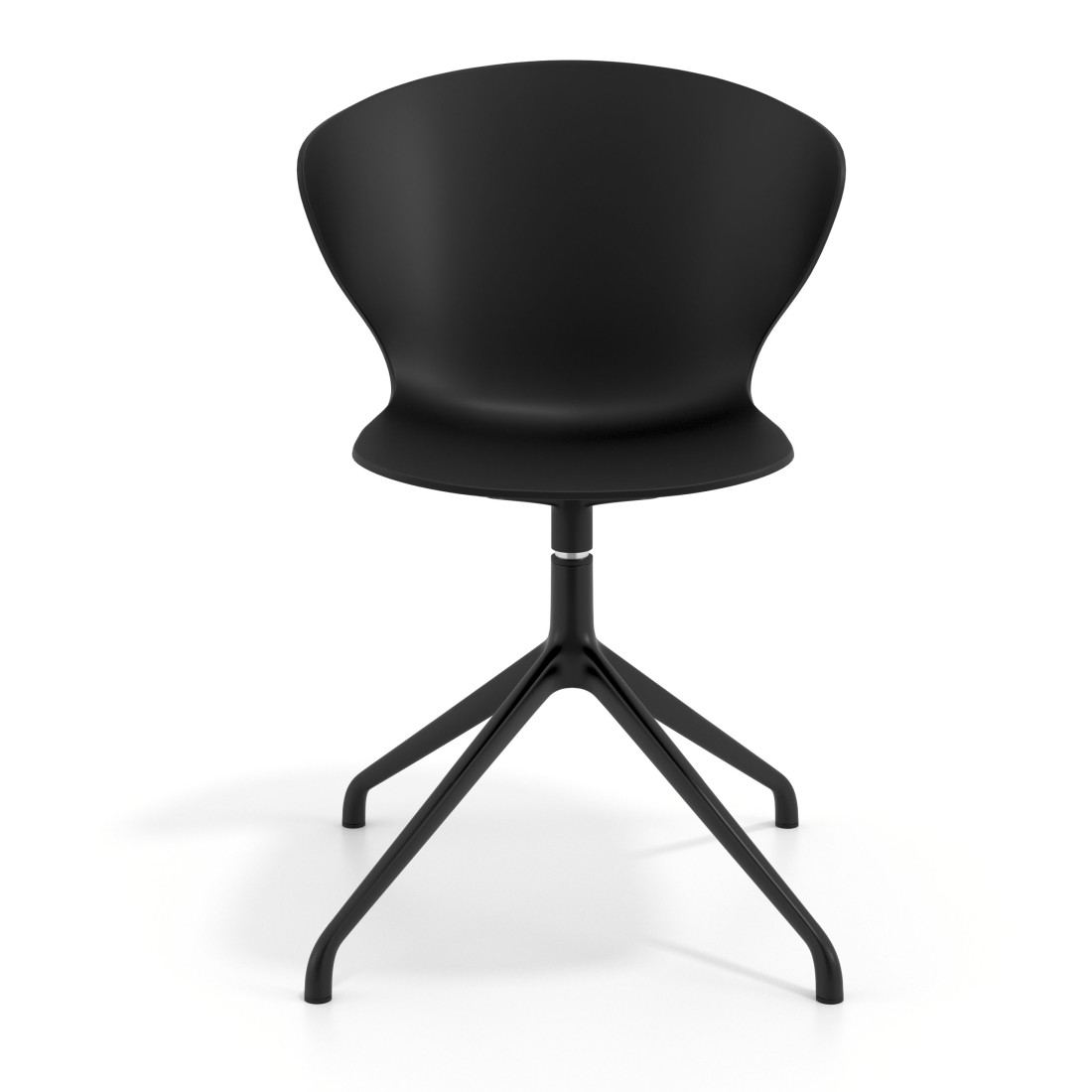 silla de reuniones negro wendy base piramide plastico 6