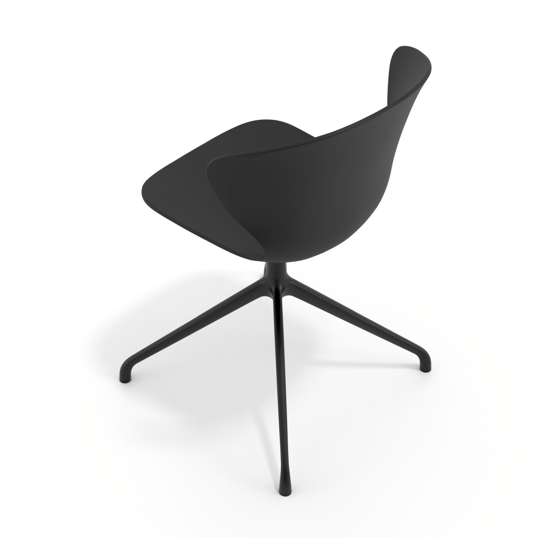 silla de reuniones negro wendy base piramide plastico 7