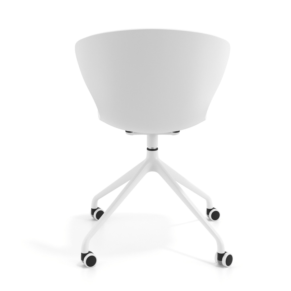 silla de reuniones blanco wendy con ruedas plastico 4