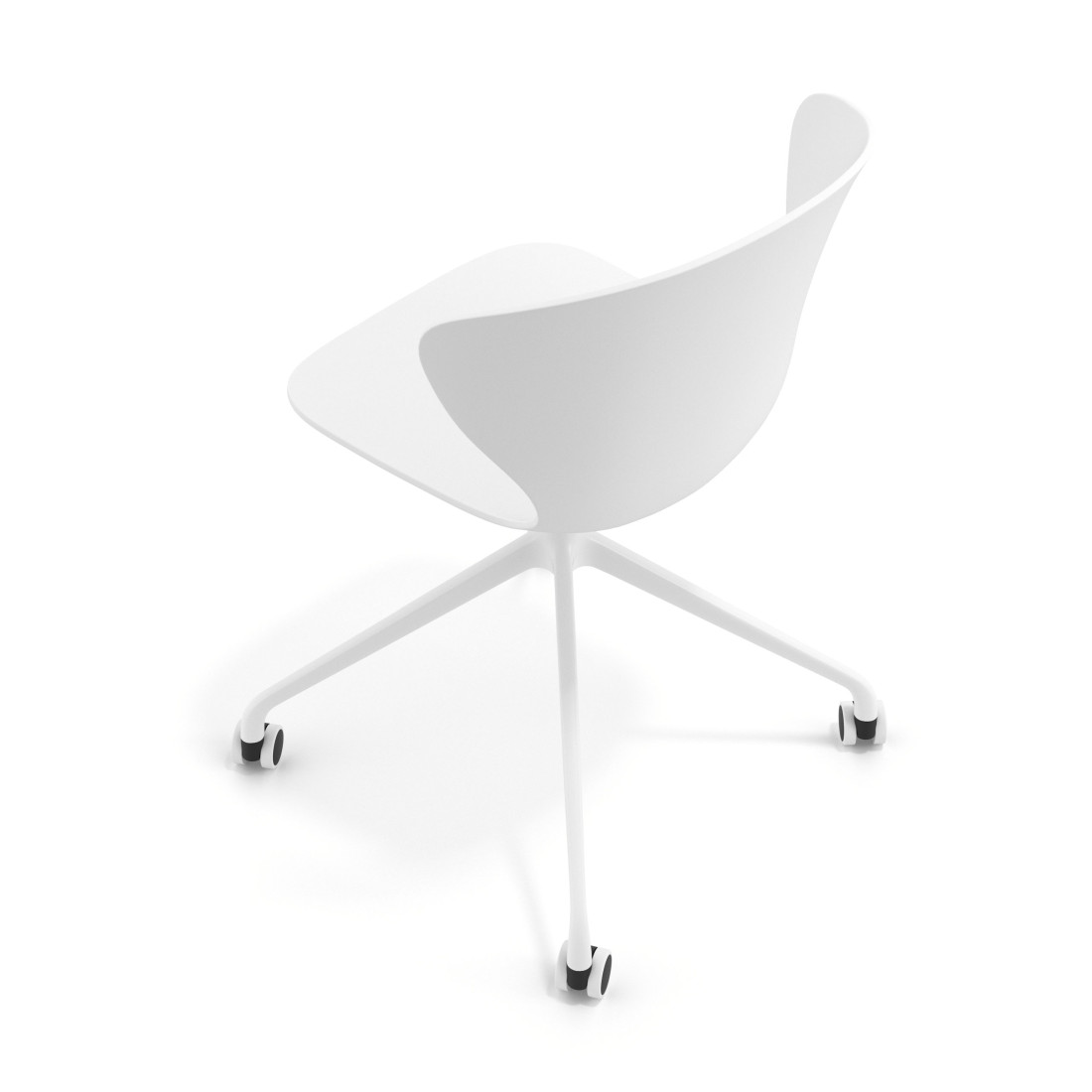 silla de reuniones blanco wendy con ruedas plastico 7