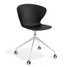 Silla Giratoria Wendy, con ruedas - NEGRO