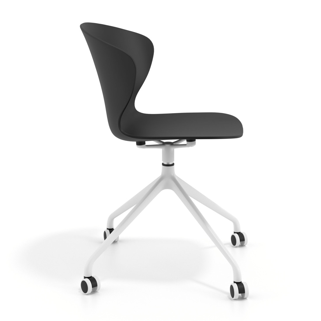 silla de reuniones negro wendy con ruedas plastico 3