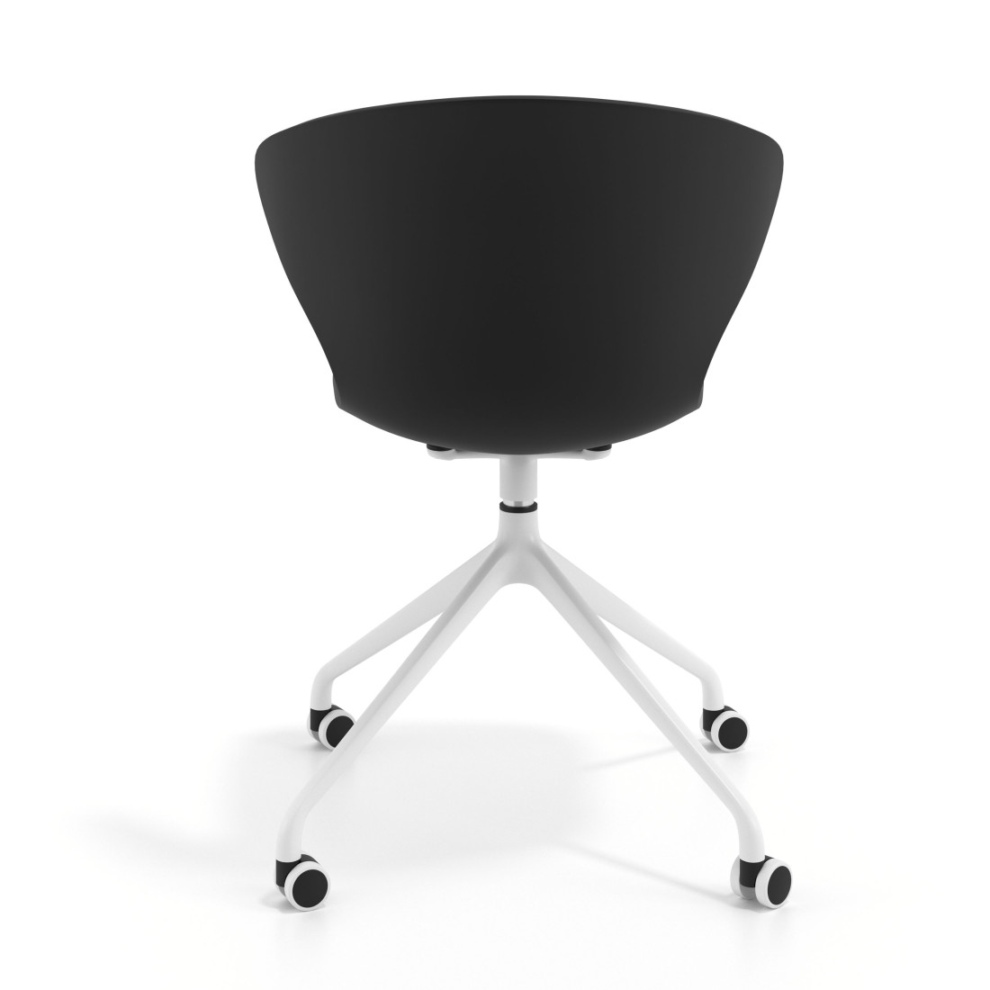 silla de reuniones negro wendy con ruedas plastico 4