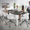 silla de reuniones blanco wendy con ruedas plastico 2