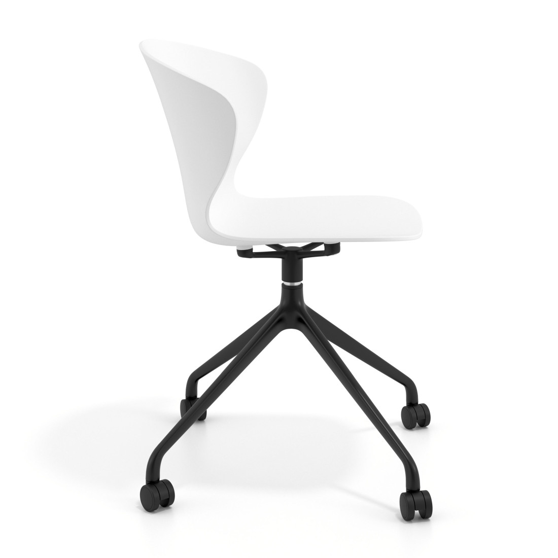 silla de reuniones blanco wendy con ruedas plastico 3