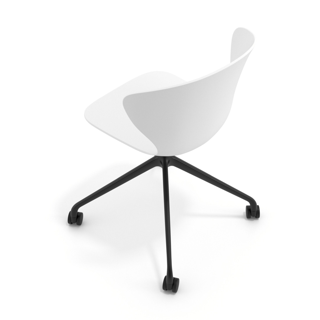 silla de reuniones blanco wendy con ruedas plastico 7
