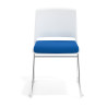 silla confidente azul lotus sin brazos tapizada tela 6