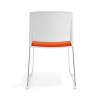 silla confidente naranja lotus sin brazos tapizada tela 4