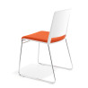 silla confidente naranja lotus sin brazos tapizada tela 5