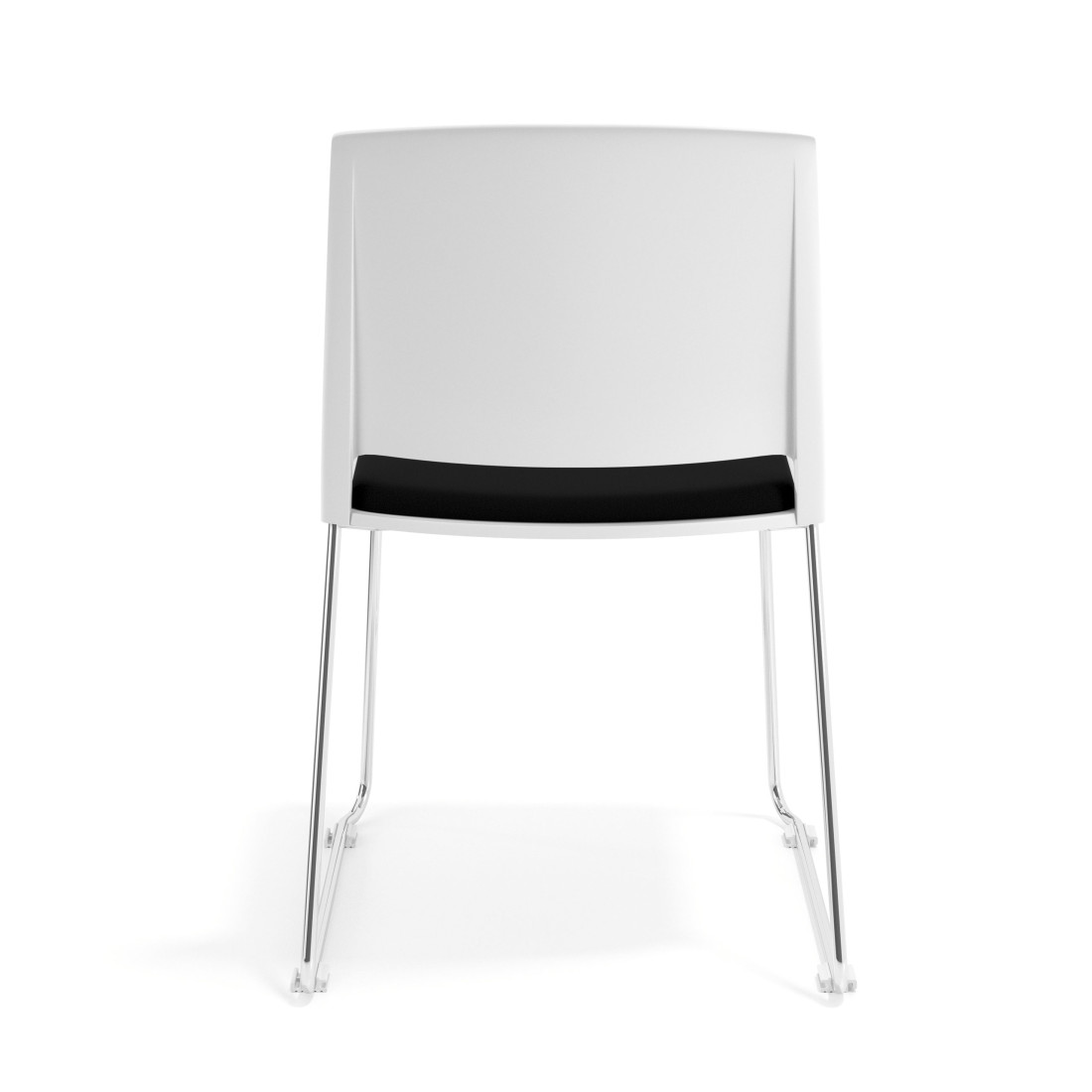 silla confidente negro lotus sin brazos tapizada tela 4