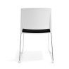 silla confidente negro lotus sin brazos tapizada tela 4