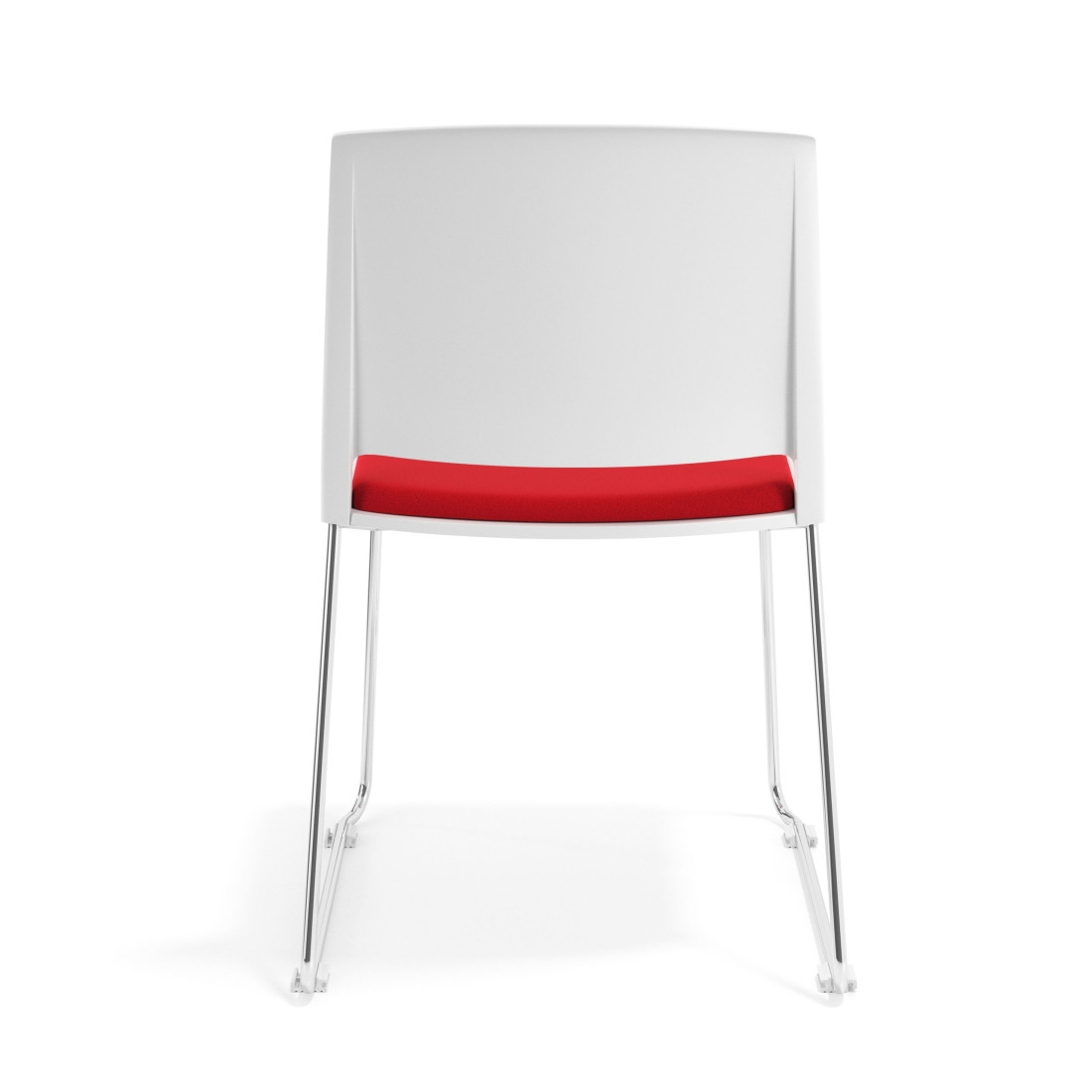 silla confidente rojo lotus sin brazos tapizada tela 4