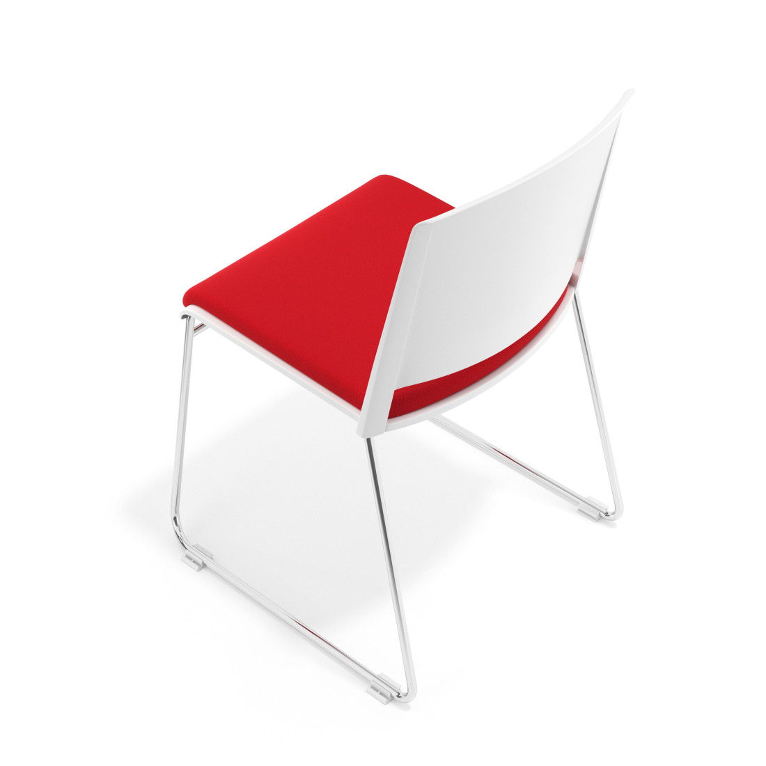 silla confidente rojo lotus sin brazos tapizada tela 7