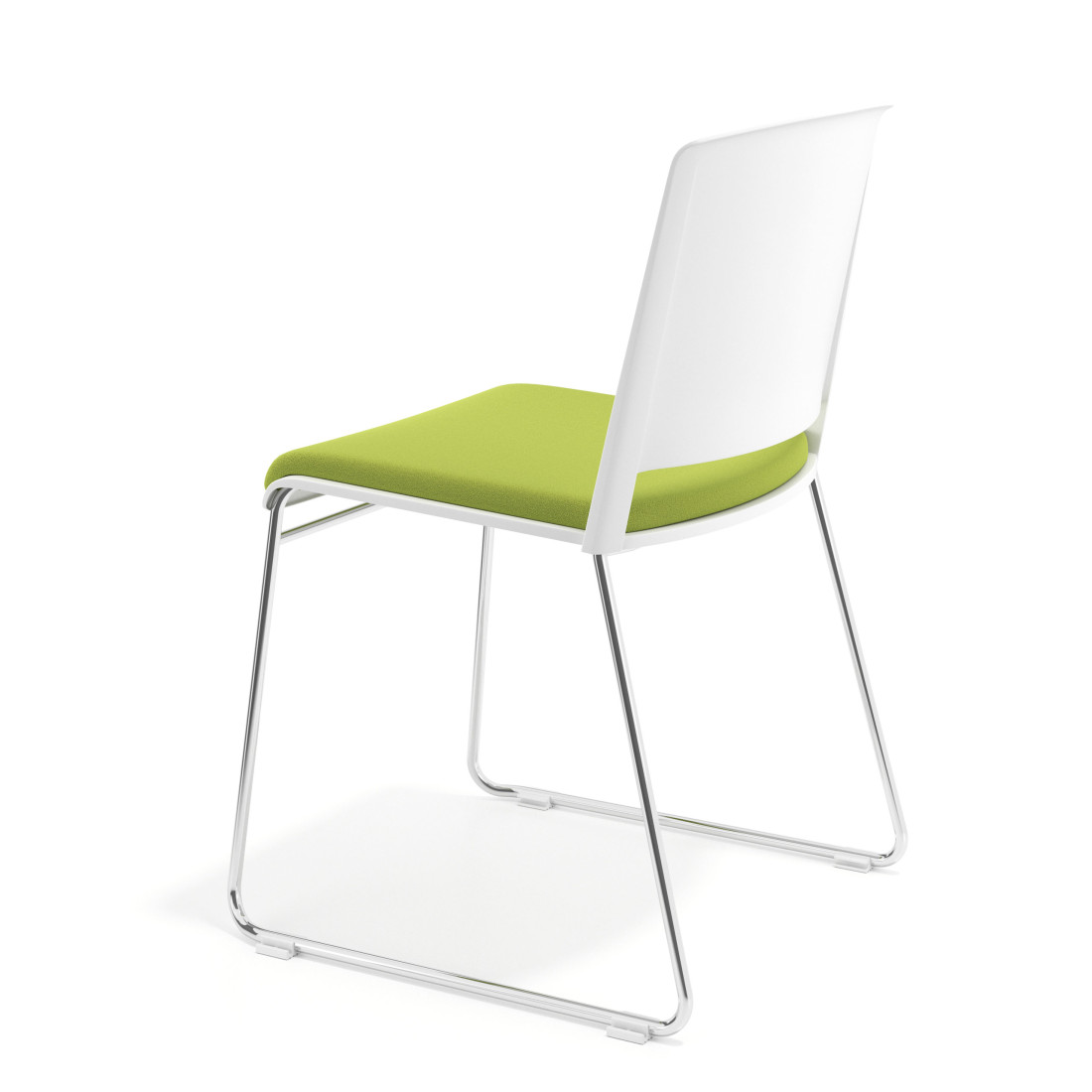 silla confidente verde lotus sin brazos tapizada tela 5