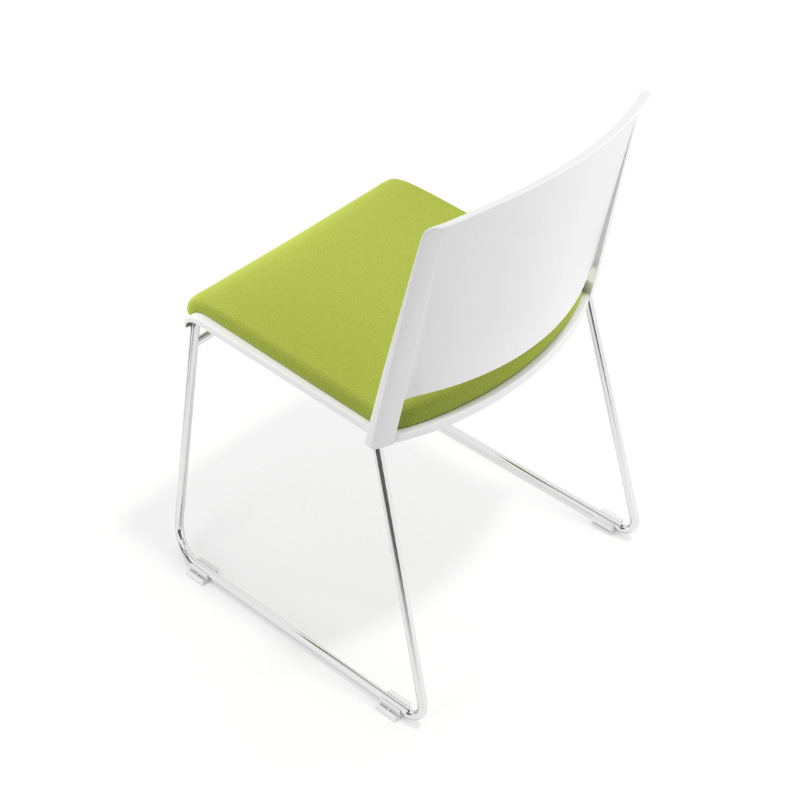silla confidente verde lotus sin brazos tapizada tela 7