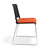 silla confidente naranja lotus sin brazos tapizada tela 4