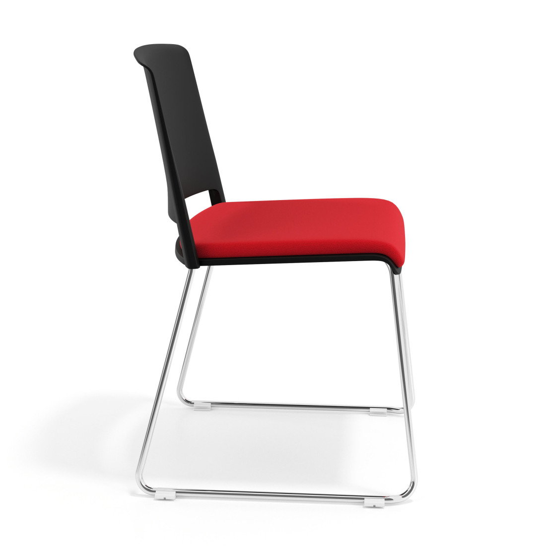 silla confidente rojo lotus sin brazos tapizada tela 3