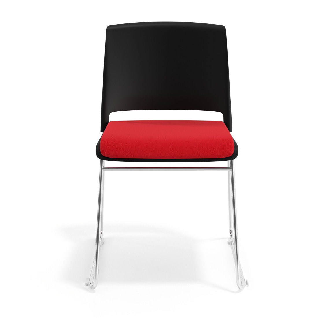 silla confidente rojo lotus sin brazos tapizada tela 6