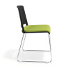 silla confidente verde lotus sin brazos tapizada tela 3