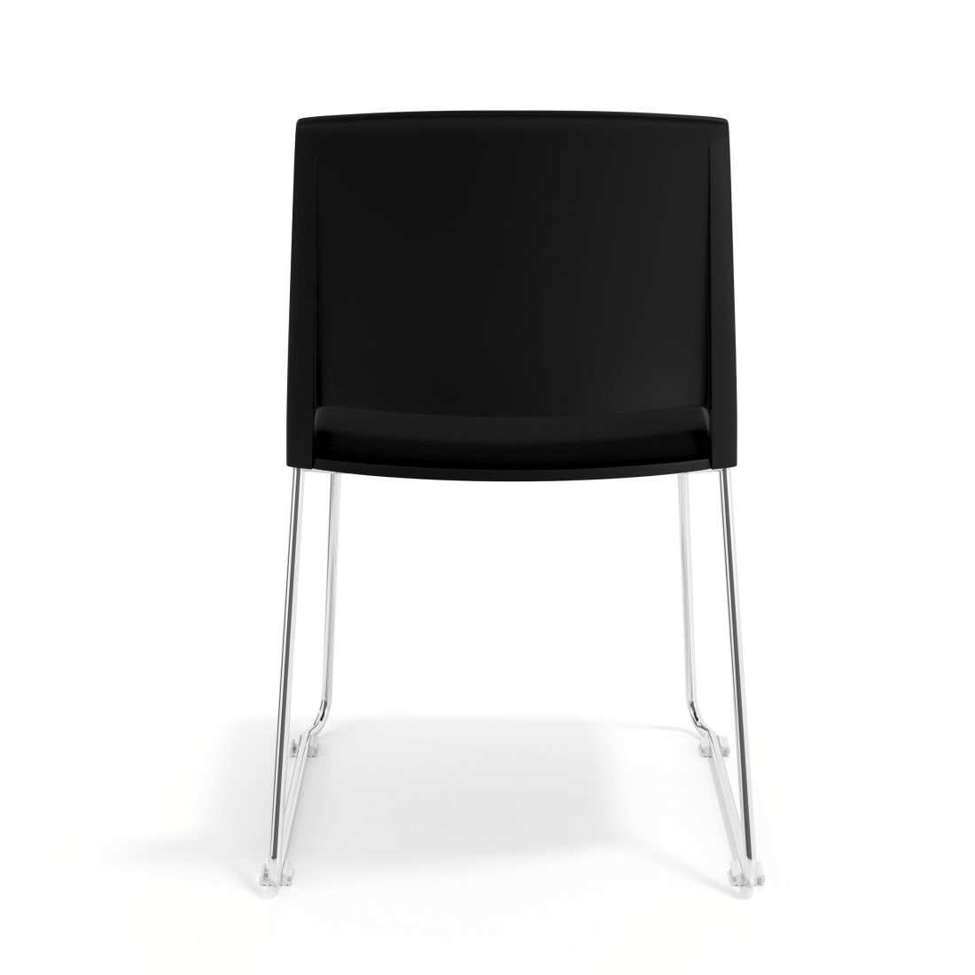 silla confidente negro lotus sin brazos tapizada tela 4