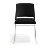silla confidente negro lotus sin brazos tapizada tela 6