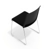 silla confidente negro lotus sin brazos tapizada tela 7
