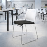 silla confidente negro lotus sin brazos tapizada tela 2